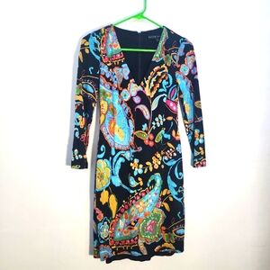 Ralph Lauren Black Label Size 4  Multicolor Paisley Dress